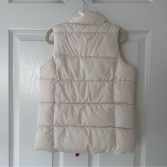 Old Navy Puffer Vest in Off White / Purple XS Girls 5 EUC - Picture 3 of 6